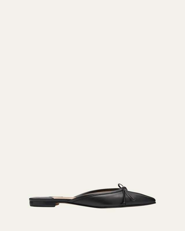 Lambskin Bow Ballerina Mules